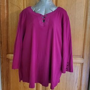 Karen Scott 3/4 Sleeve Knit Top